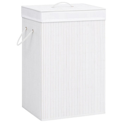 B&Q -  Bamboo Laundry Basket White