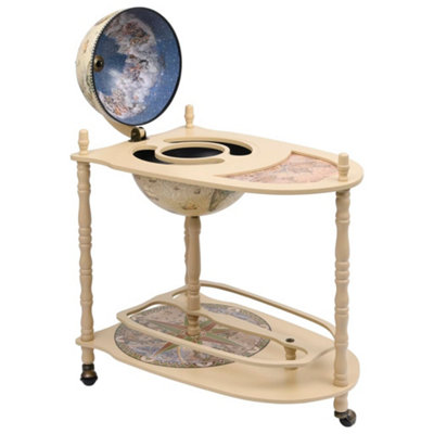 Vidaxl Freestanding Globe Bar Wind Stand Eucalyptus Wood Green from B&Q