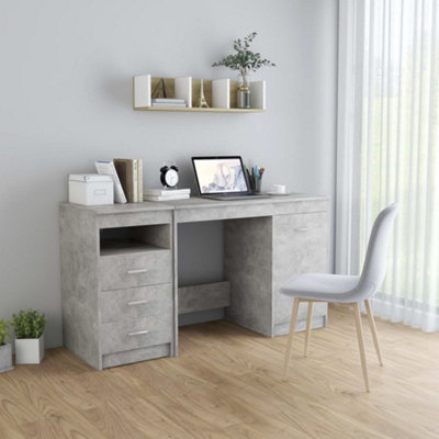 Vidaxl Desk Concrete Grey 140X50X76 Cm Engineered Wood Desks from B&Q