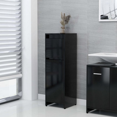 Vidaxl Bathroom Cabinet Black 30X30X95 Cm Engineered Wood Bathroom Cabinets from B&Q