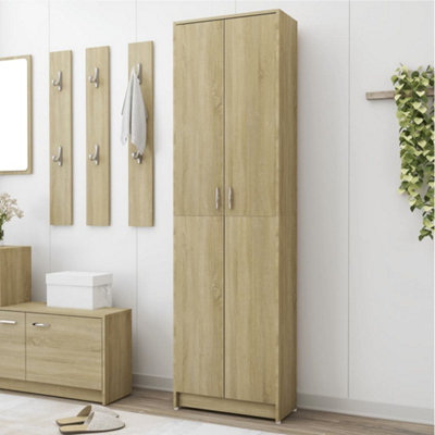 Vidaxl Hallway Wardrobe Sonoma Oak 55X25X189 Cm Engineered Wood Hallway Wardrobes from B&Q