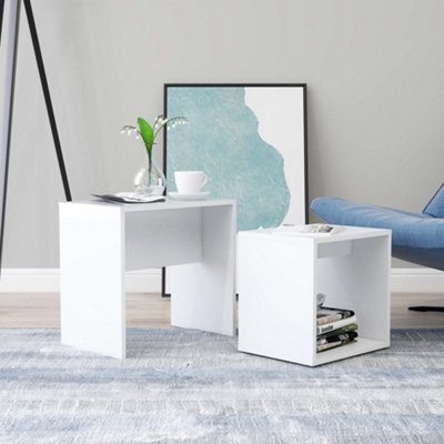 Vidaxl Coffee Table Set White 48X30X45 Cm Engineered Wood from B&Q