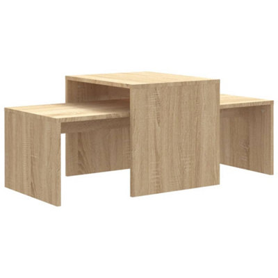 Vidaxl Coffee Table Set Sonoma Oak 100X48x40 Cm Engineered Wood Small