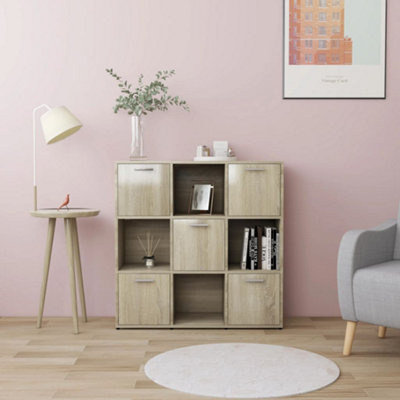 Vidaxl Book Cabinet Sonoma Oak 90X30X90 Cm Engineered Wood Book Cabinets from B&Q