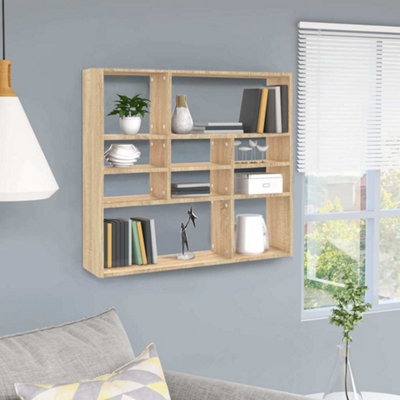 Vidaxl Wall Shelf Sonoma Oak 90X16x78 Cm Engineered Wood