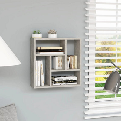 Vidaxl Wall Shelf Concrete 45.1X16x45.1 Cm Engineered Wood Grey