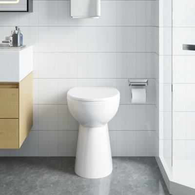 B&Q -  Rimless Toilet 7 Cm Extra Height Soft Close Ceramic White