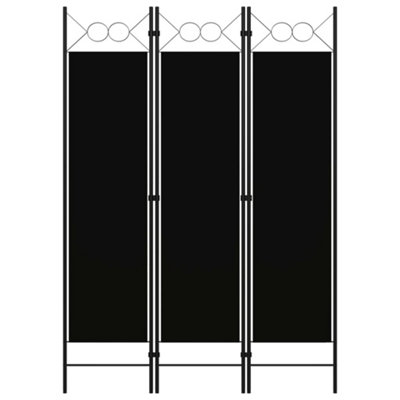 Vidaxl 3-Panel Room Divider Black 120X180 Cm Room Dividers from B&Q