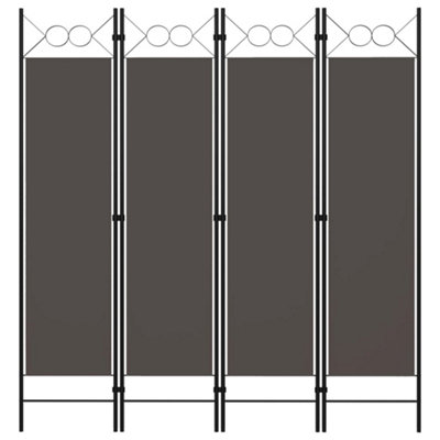 Vidaxl 4-Panel Room Divider Anthracite 160X180 Cm Room Dividers from B&Q