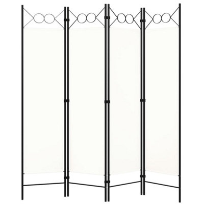Vidaxl 4-Panel Room Divider White 160X180 Cm Room Dividers from B&Q