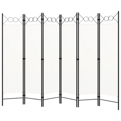 Vidaxl 6-Panel Room Divider White 240X180 Cm Room Dividers from B&Q