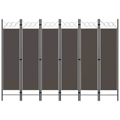 Vidaxl 6-Panel Room Divider Anthracite 240X180 Cm Room Dividers from B&Q