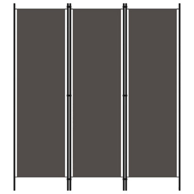 Vidaxl 3-Panel Room Divider Anthracite 150X180 Cm Room Dividers from B&Q
