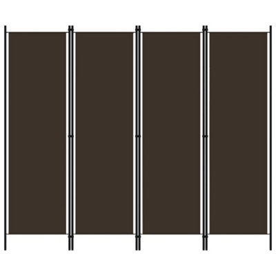Vidaxl 4-Panel Room Divider Brown 200X180 Cm Room Dividers from B&Q