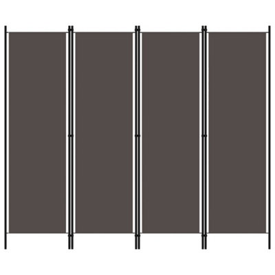 Vidaxl 4-Panel Room Divider Anthracite 200X180 Cm Room Dividers from B&Q