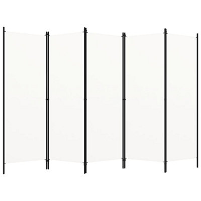 B&Q -  5-Panel Room Divider White 250X180 Cm Room Dividers