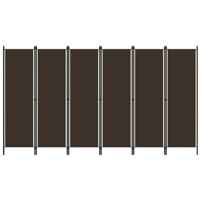 Vidaxl 6-Panel Room Divider Brown 300X180 Cm Room Dividers from B&Q