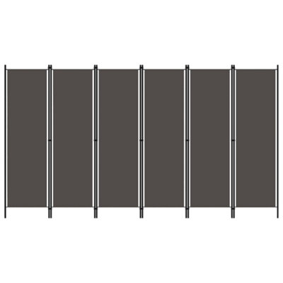 Vidaxl 6-Panel Room Divider Anthracite 300X180 Cm Room Dividers from B&Q
