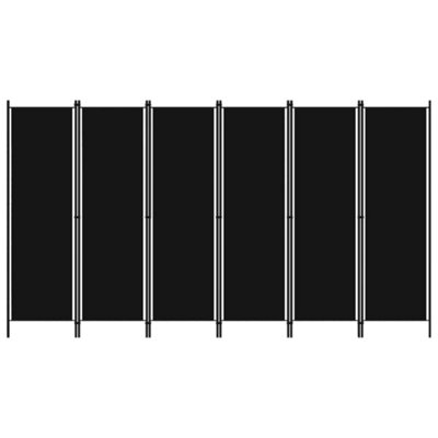 Vidaxl 6-Panel Room Divider Black 300X180 Cm Room Dividers from B&Q