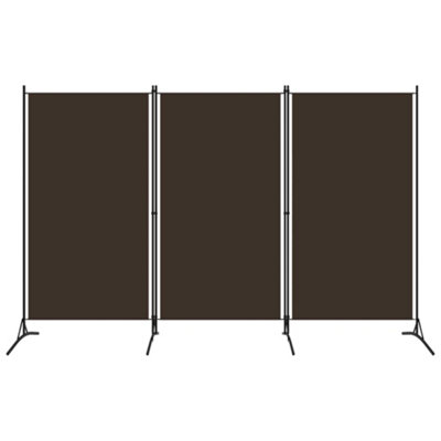 Vidaxl Brown 3-Panel Room Divider 260X180 Cm Room Dividers