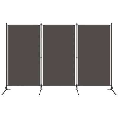 Vidaxl 3-Panel Room Divider Anthracite 260X180 Cm Room Dividers from B&Q
