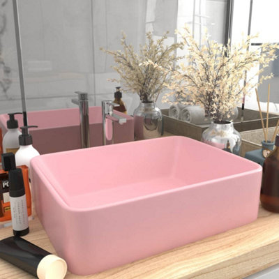Vidaxl Luxury Wash Basin Matt Pink 41X30X12 Cm Ceramic from B&Q