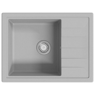 Vidaxl Kitchen Sink With Overflow Hole Oval Grey Granite from B&Q
