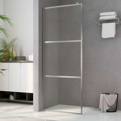 Vidaxl Walk-In Shower Wall With Clear Esg Glass 90X195 Cm
