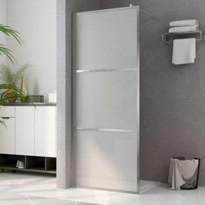 Vidaxl Walk-In Shower Wall With Whole Frosted Esg Glass 115X195 Cm