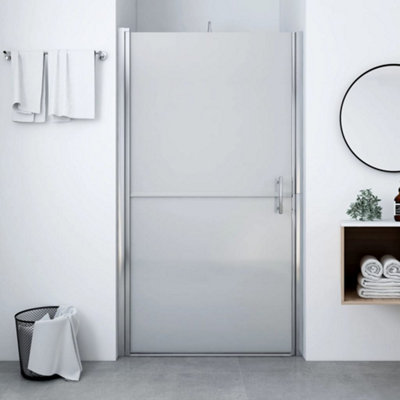 Vidaxl Shower Door Frost Tempered Glass 91X195 Cm