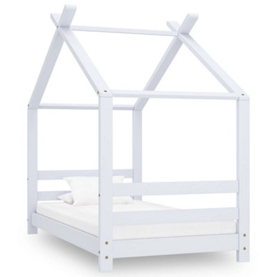 Vidaxl Kids Bed Frame White Solid Pine Wood 70X140 Cm from B&Q