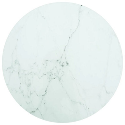 Vidaxl Table Top White 50X0.8 Cm Tempered Glass With Marble Design from B&Q