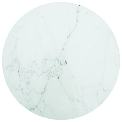 Vidaxl Table Top White 60X0.8 Cm Tempered Glass With Marble Design Table Tops from B&Q