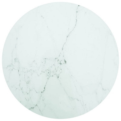 Vidaxl Table Top White 80X1 Cm Tempered Glass With Marble Design from B&Q