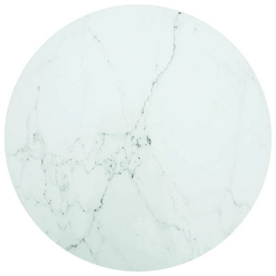 Vidaxl Table Top White 90X1 Cm Tempered Glass With Marble Design from B&Q