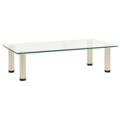 B&Q -  Tv Stand Transparent 60X35X17 Cm Tempered Glass