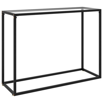 Vidaxl Console Table Transparent 100X35x75 Cm Tempered Glass Side Hall Desk - Image 4
