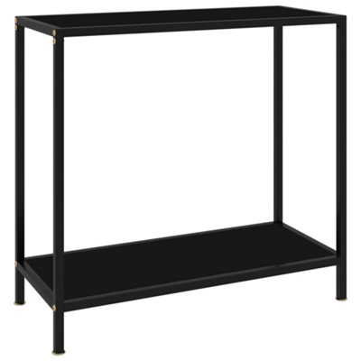 Vidaxl Console Table Black 80X35X75 Cm Tempered Glass from B&Q