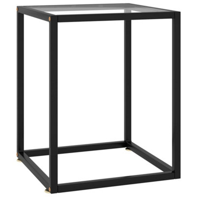 Vidaxl Coffee Table Black With Tempered Glass 40X40X50 Cm from B&Q