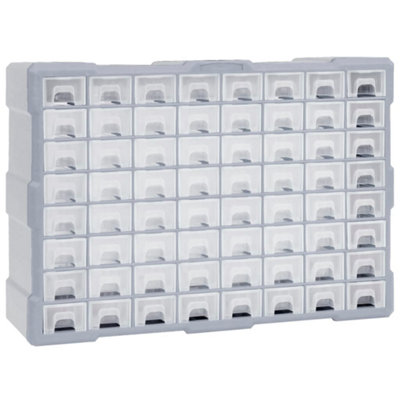 Vidaxl Multi-Drawer Organiser With 64 Drawers 52X16X37.5 Cm Multi-Drawer Organisers from B&Q