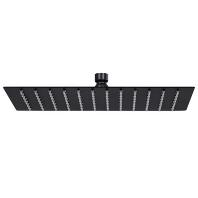 Vidaxl Rain Shower Head Stainless Steel 30X20 Cm Rectangular Black from B&Q