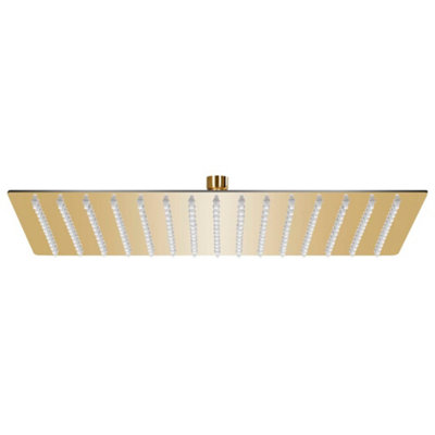 Vidaxl Rain Shower Head Stainless Steel 40X30 Cm Rectangular Gold from B&Q