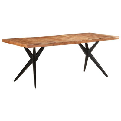 Vidaxl Dining Table 200X90X76 Cm Solid Acacia Wood from B&Q