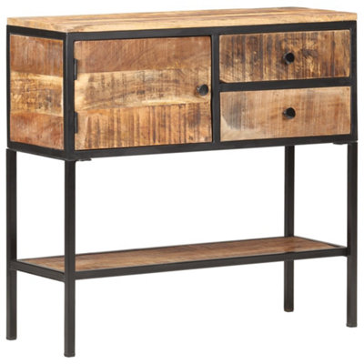 VIDAXL - Sideboard - Mango Wood - Brown - 85x30x80 cm - Image 3
