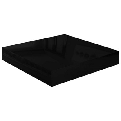 Vidaxl Floating Wall Shelf High Gloss Black 23X23.5X3.8 Cm Mdf from B&Q