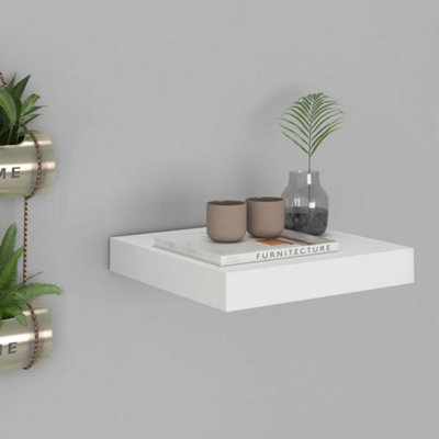 Vidaxl Floating Wall Shelf White 23X23.5X3.8 Cm Mdf from B&Q