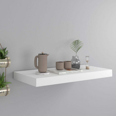 B&Q -  Floating Wall Shelf White 50X23X3.8 Cm Mdf