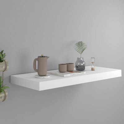 Vidaxl White Floating Wall Shelf 60X23.5x3.8 Cm Mdf