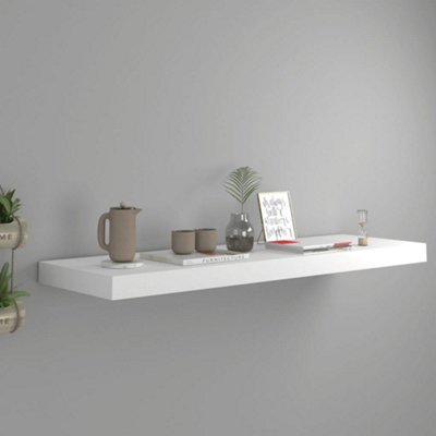 Vidaxl Floating Wall Shelf White 80X23.5X3.8 Cm Mdf from B&Q