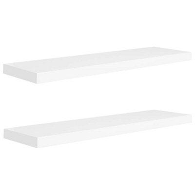 Vidaxl Floating Wall Shelves 2 Pcs 90X23.5x3.8 Cm Mdf White